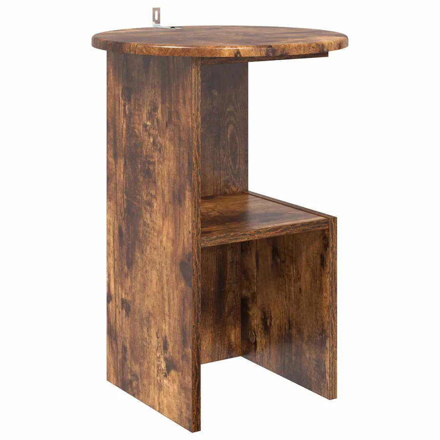 Table d'appoint Chêne fumé Ø 39,5 x 55 cm Bois d'ingénierie - 2