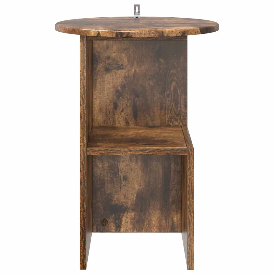 Table d'appoint Chêne fumé Ø 39,5 x 55 cm Bois d'ingénierie - 5