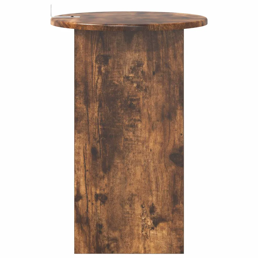 Table d'appoint Chêne fumé Ø 39,5 x 55 cm Bois d'ingénierie - 6