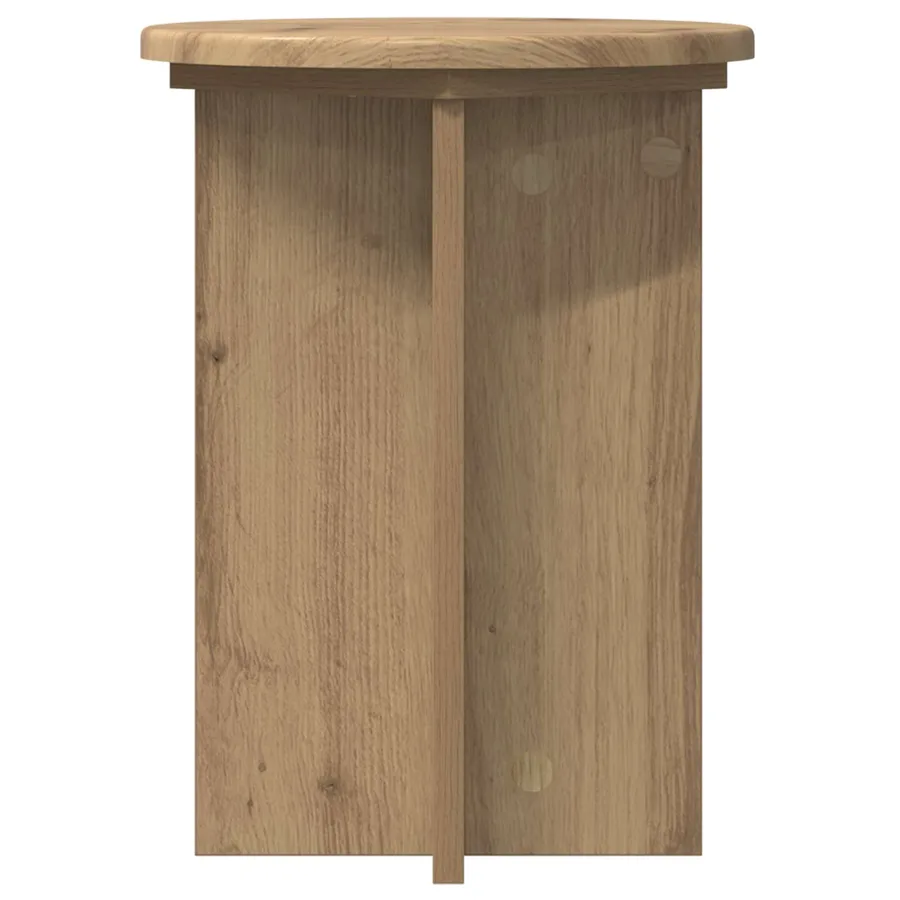 Support de Plante 2 pc Chêne artisanal Ø29,5 x 40 cm - 7
