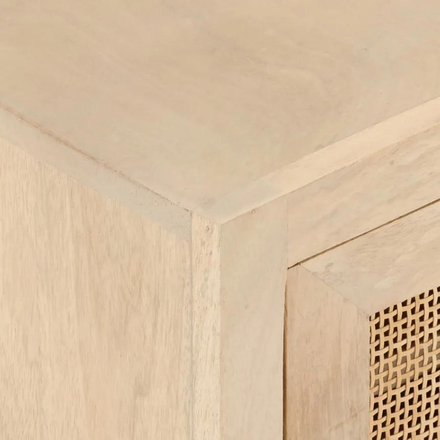 Meuble TV 110x30x40 cm bois massif de manguier et fer - 7