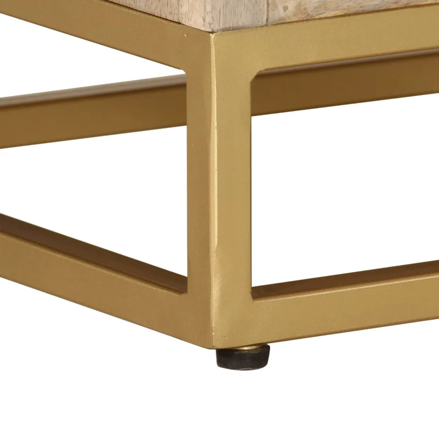 Meuble TV 110x30x40 cm bois massif de manguier et fer - 8
