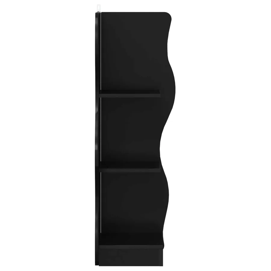 Étagère d'angle Noir 34 x 33 x 102 cm Bois d'ingénierie - 4