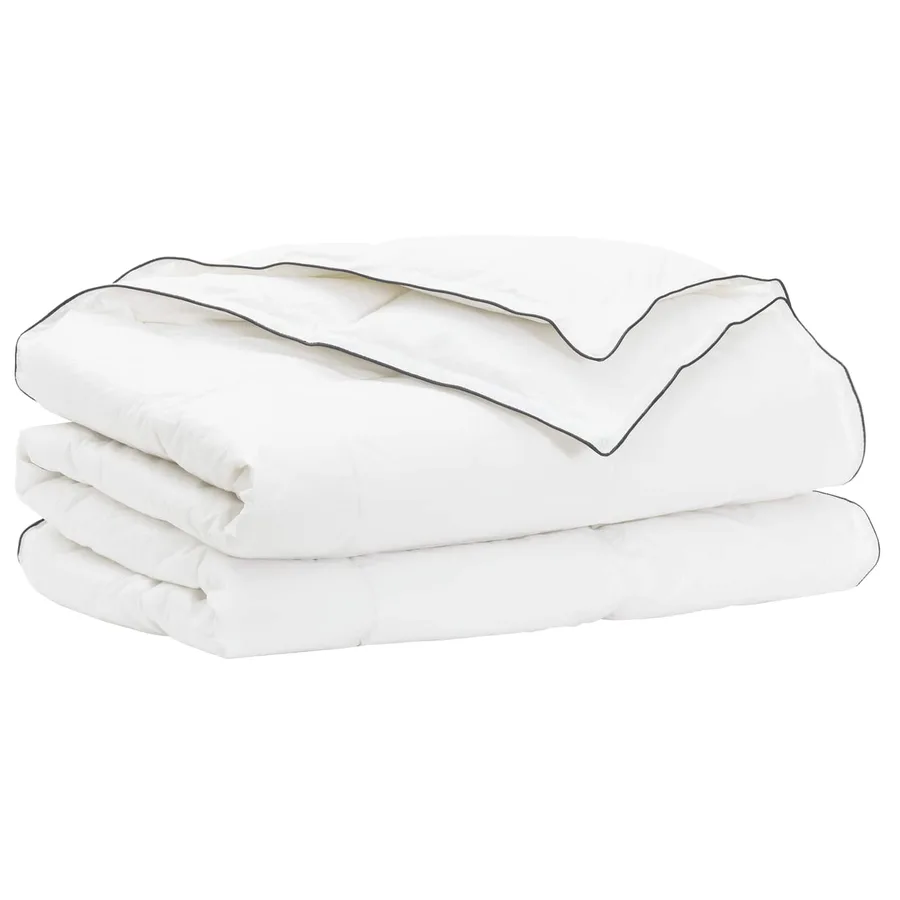 Ensemble de Duvet Blanc 140 x 200 cm Coton, Bambou, Polyester - 2