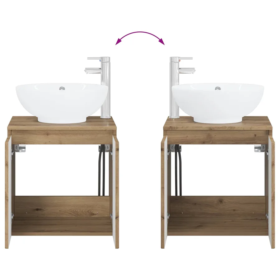 Ensemble d'armoire de salle de bain 5 pc Chêne artisanal - 13