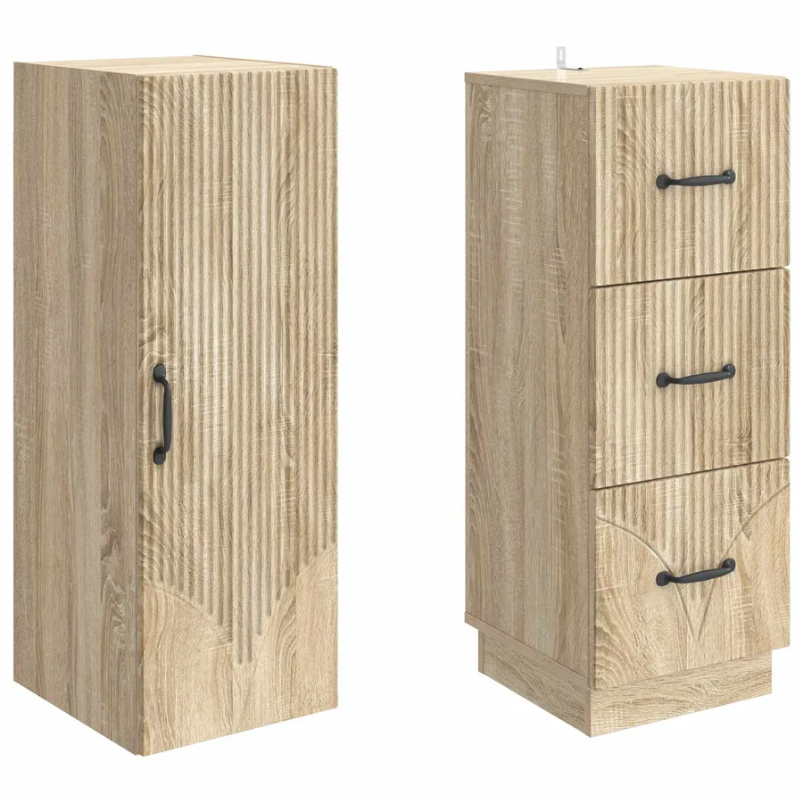 Ensemble de Meubles 2 pcs Chêne Sonoma 33 x 34,5 x 87 cm - 4