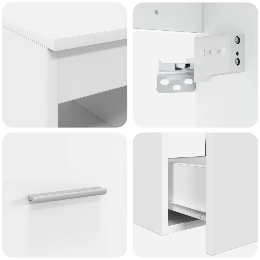 Ensemble de mobilier de salle de bain 2 pcs Blanc - 7