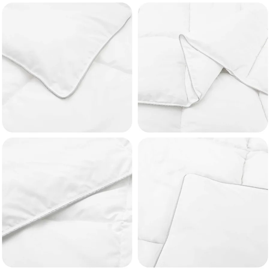 Ensemble de couette Blanc 200 x 220 cm Coton, Bambou, Polyester - 4