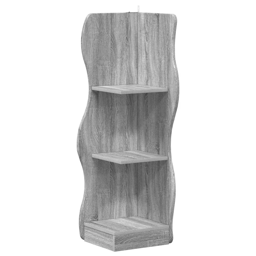 Étagère d'angle Sonoma gris 34 x 33 x 102 cm Bois d'ingénierie - 2