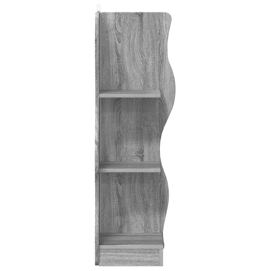 Étagère d'angle Sonoma gris 34 x 33 x 102 cm Bois d'ingénierie - 4