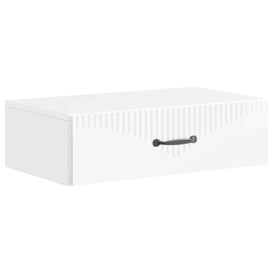 Table d'appoint murale Blanc brillant 59 x 34,5 x 17 cm - 2