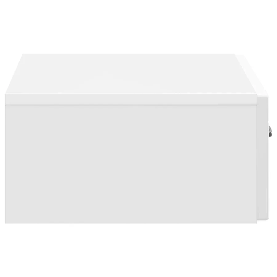 Table d'appoint murale Blanc brillant 59 x 34,5 x 17 cm - 6