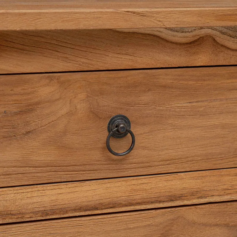 Buffet Naturel 79 x 35 x 80 cm Bois de teck massif - 6