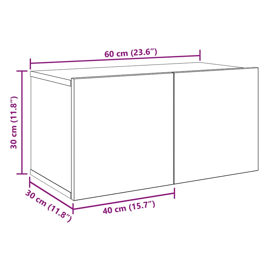 Ensemble meuble TV 10 pcs 180 x 30 x 30 cm Chêne noir - 8