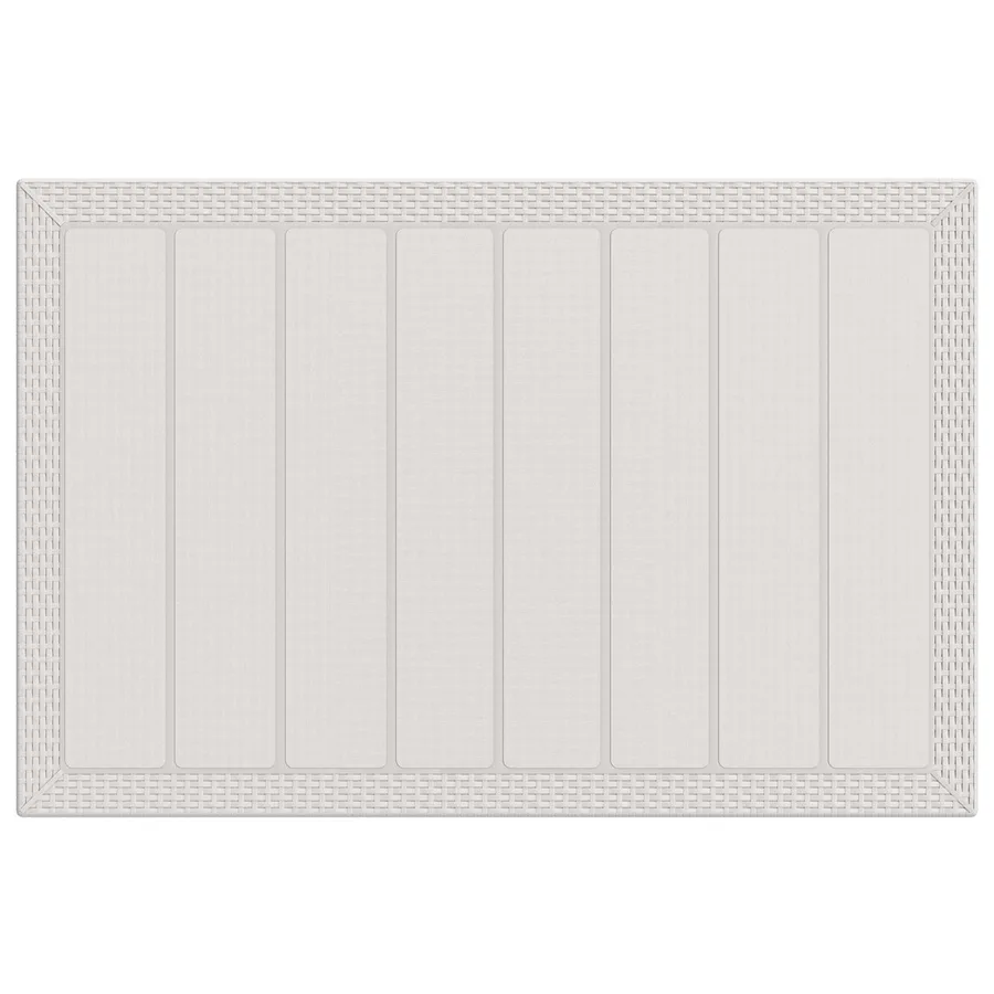 Ensemble de salle à manger pour jardin 5 pcs Blanc et taupe PP - 7