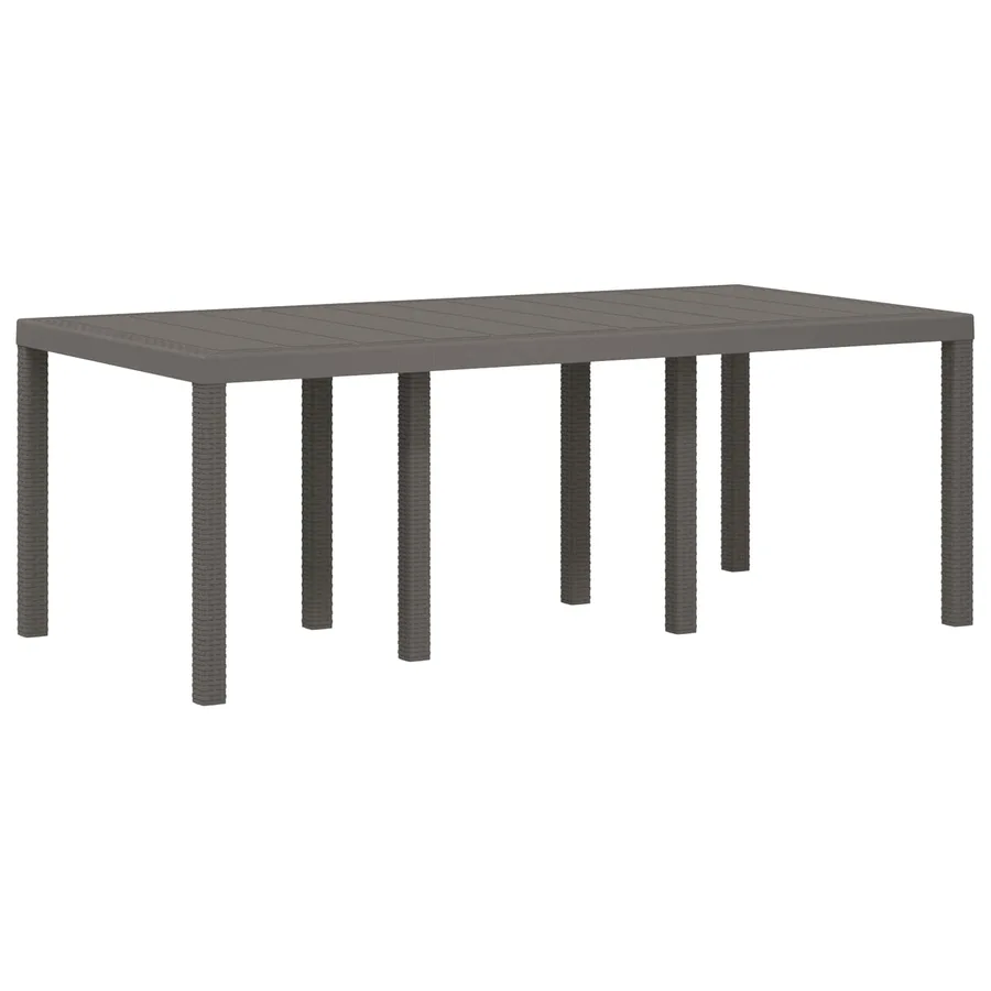 Ensemble de salle à manger pour jardin 7 pcs Gris clair PP - 5