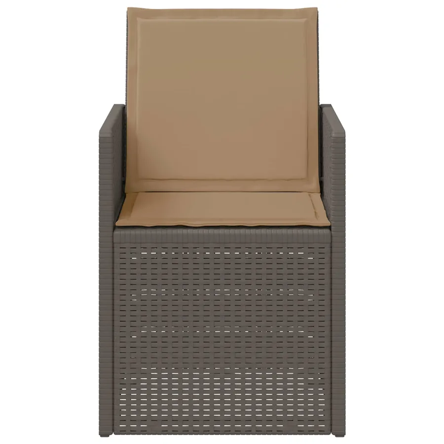 Chaises de jardin salle à manger 2 pcs Gris clair et Crème PP - 18