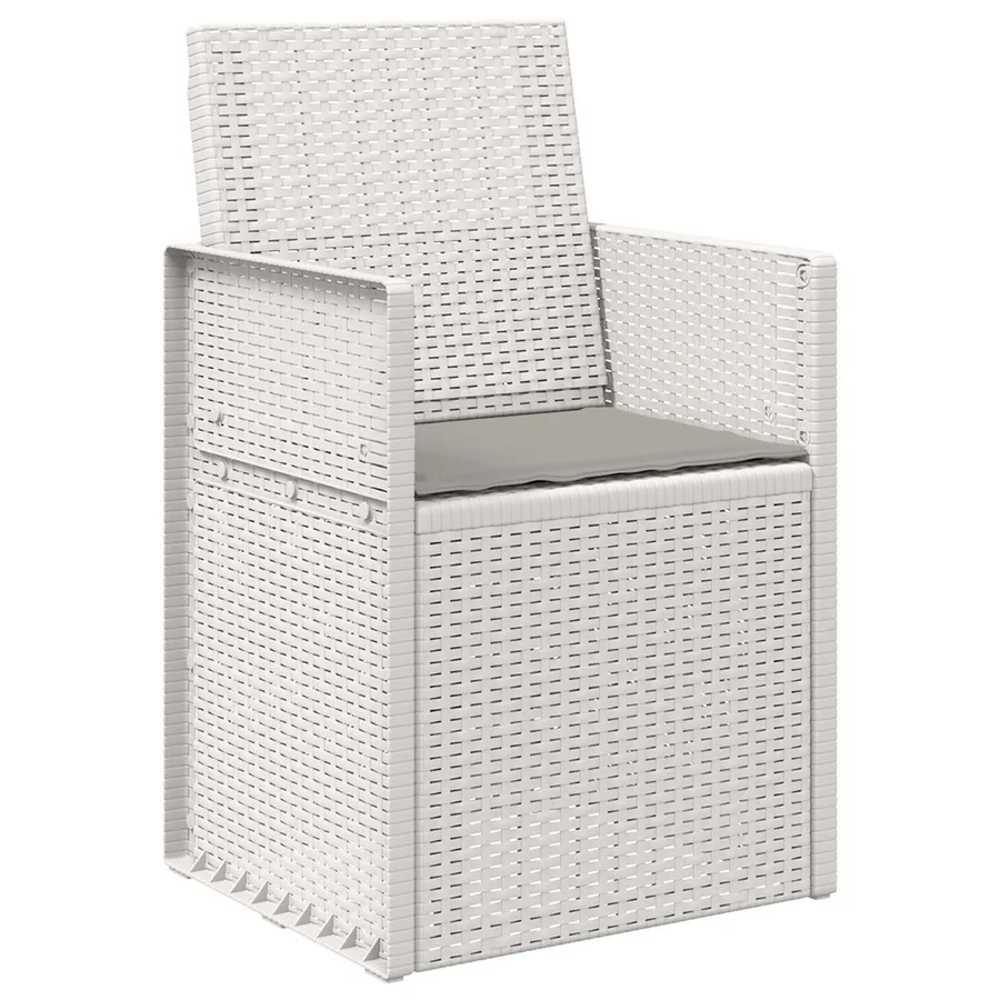 Chaises de jardin salle à manger 2 pcs Gris clair et Crème PP - 43
