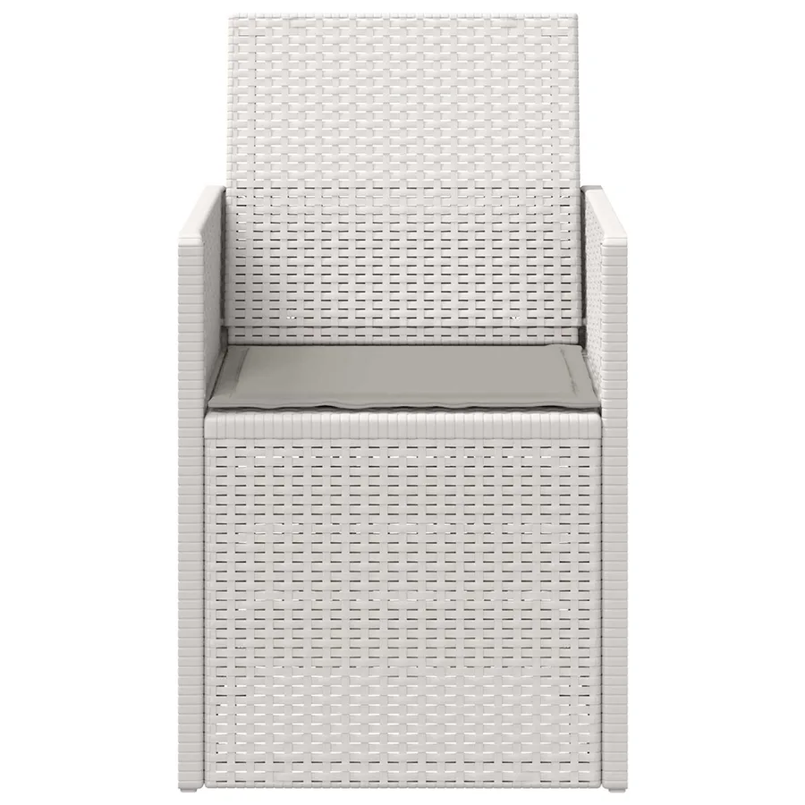 Chaises de jardin salle à manger 2 pcs Gris clair et Crème PP - 44