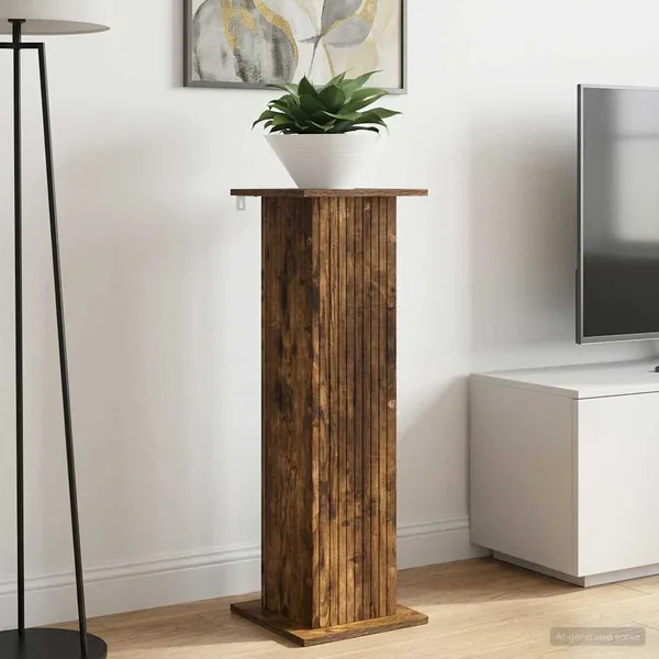 Support de Plante 2 pcs Chêne fumé 30,5 x 30 x 100,5 cm