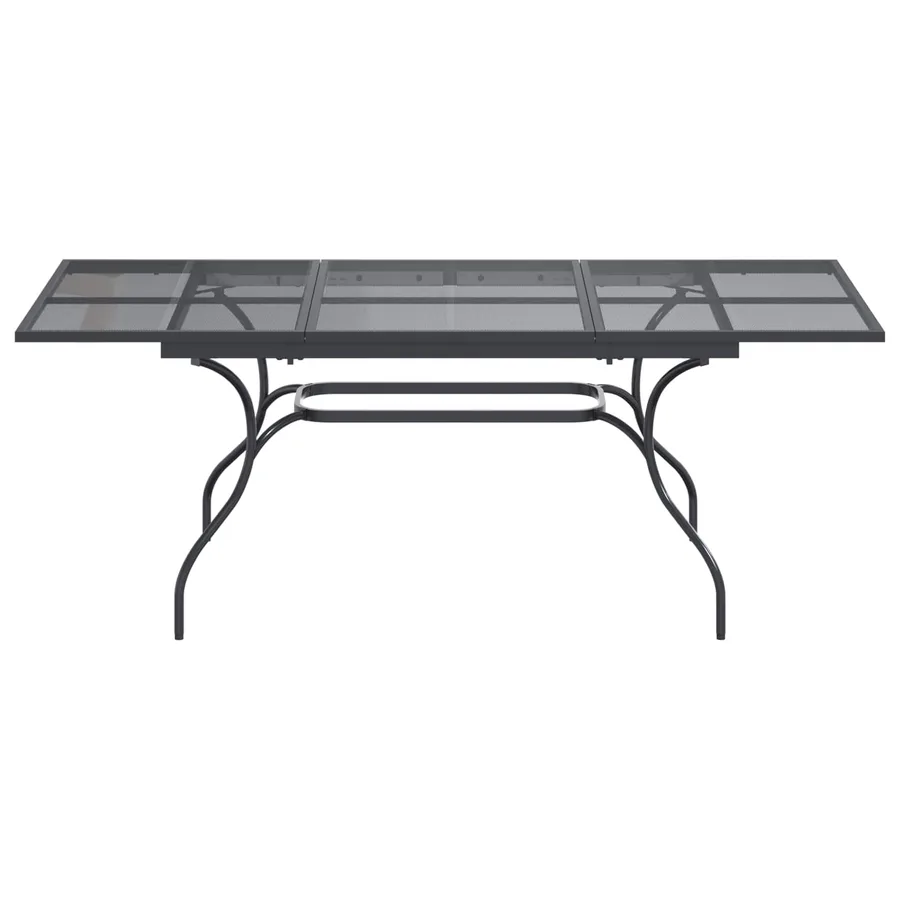 Table de Salle à Manger en Maille Extensible Anthracite Acier - 5
