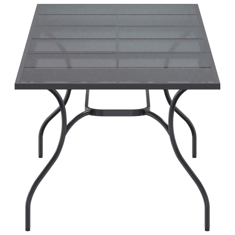 Table de Salle à Manger en Maille Extensible Anthracite Acier - 6