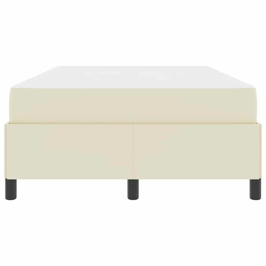Cadre de lit avec matelas Crème 120 x 200 cm tissu - 7