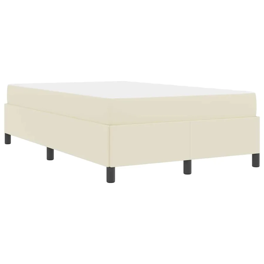 Cadre de lit avec matelas Crème 120 x 200 cm tissu - 9