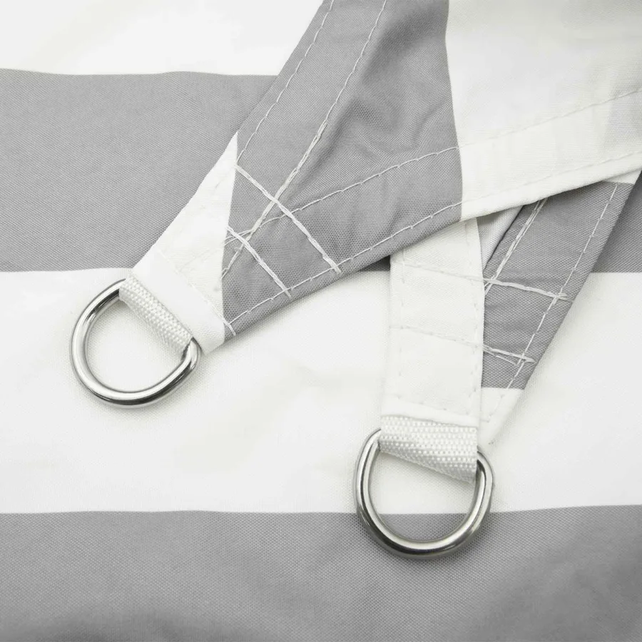 Voile d'ombre Gris clair et blanc 4,5 × 3 m - 5