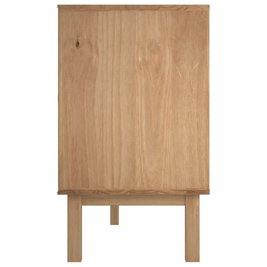 Buffet OTTA Noir 113,5 x 43 x 73 cm Bois de pin massif - 5