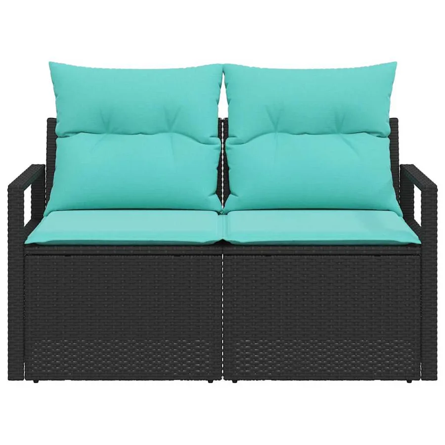 Canapé de jardin avec coussin 120 x 62 x 69 cm polyrotin - 4