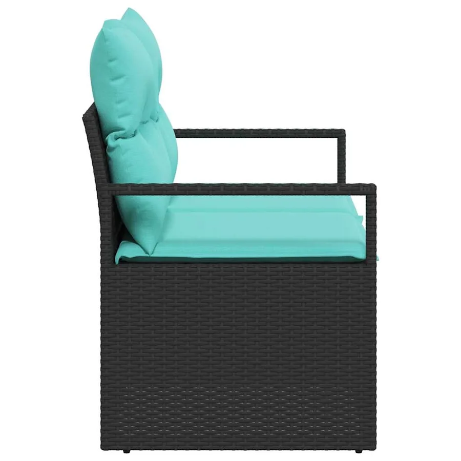 Canapé de jardin avec coussin 120 x 62 x 69 cm polyrotin - 5