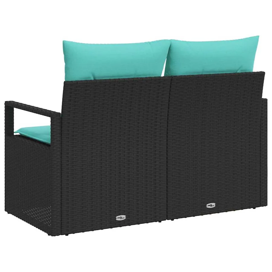 Canapé de jardin avec coussin 120 x 62 x 69 cm polyrotin - 6