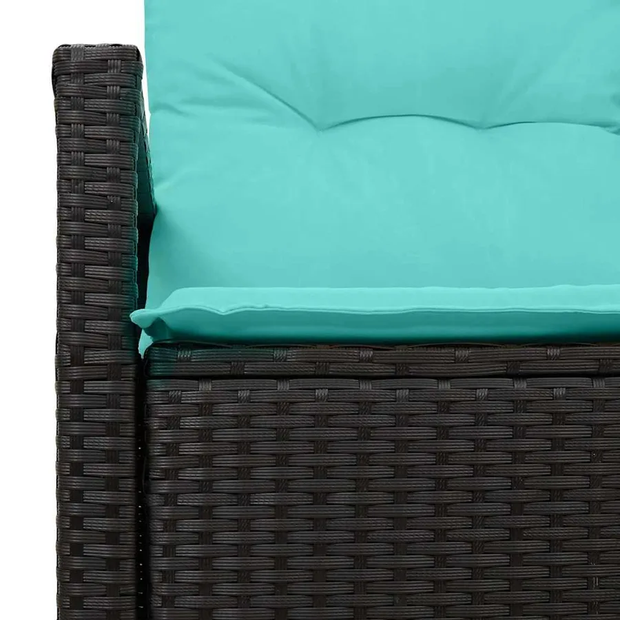 Canapé de jardin avec coussin 120 x 62 x 69 cm polyrotin - 7