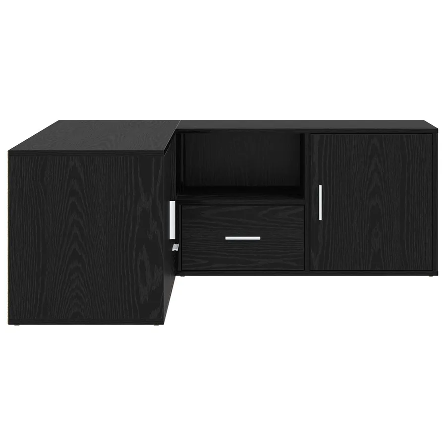 Meuble d'angle Chêne noir 200 x 40 x 45 cm Bois d'ingénierie - 8