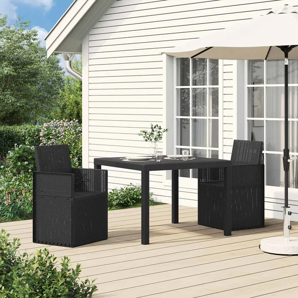 Chaises de jardin salle à manger 2 pcs Anthracite PP