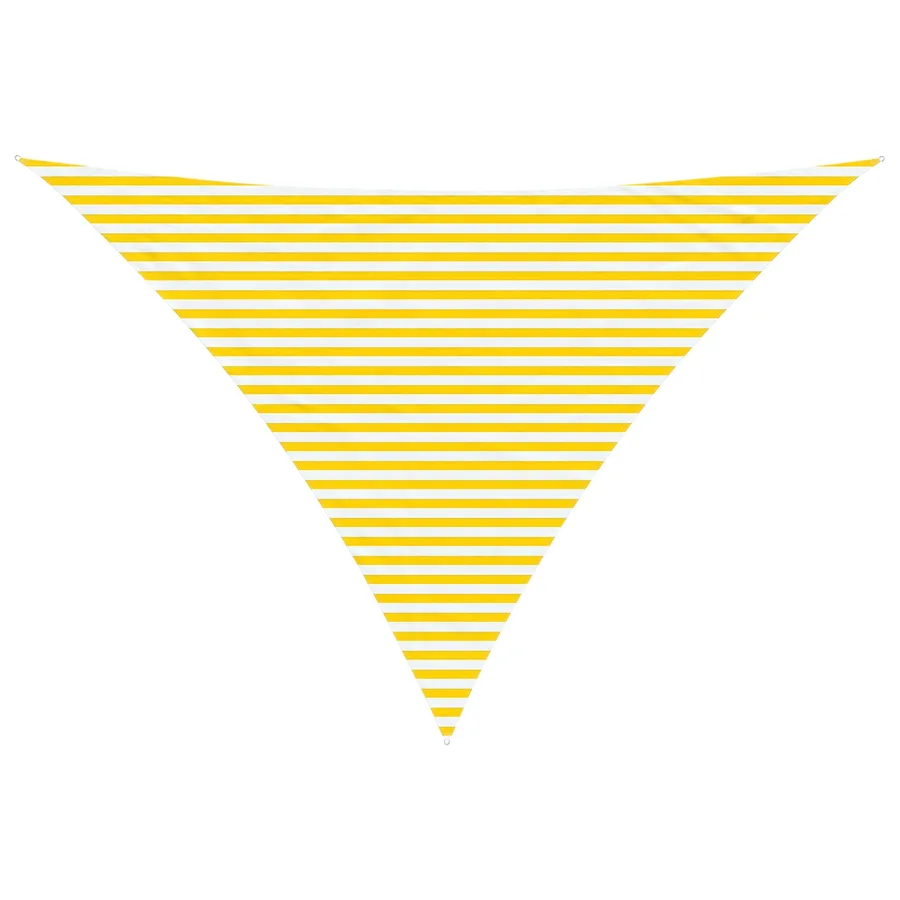 Voile d'ombre Jaune et blanc 5 x 5 x 6 m 100 % polyester Oxford - 2
