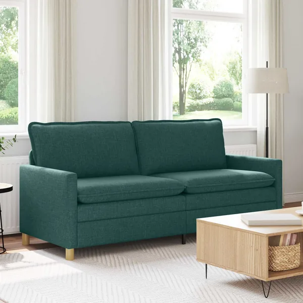 Canapé Vert foncé 196 x 81 x 87,5 cm Tissu