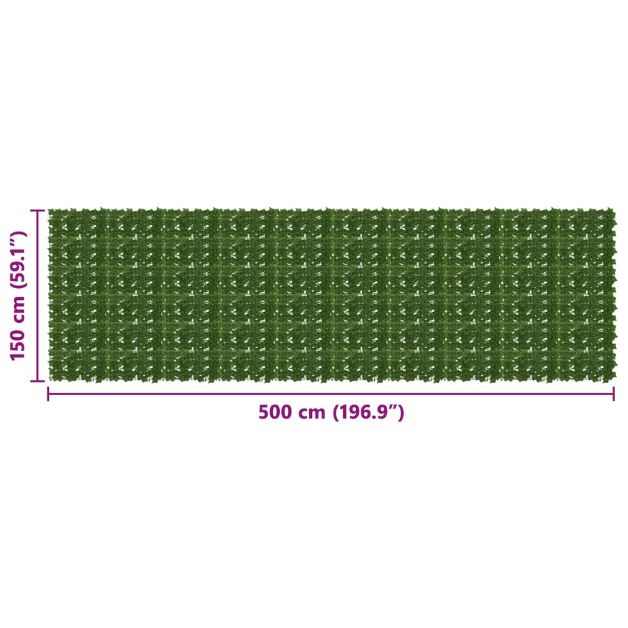 Écran de balcon avec feuilles Vert 500 x 150 cm - 5