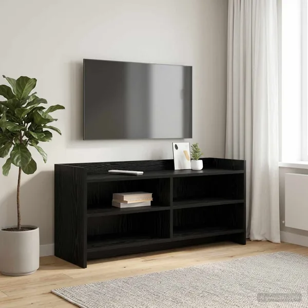 Meuble TV 100 x 33 x 47 cm Chêne noir Bois d'ingénierie