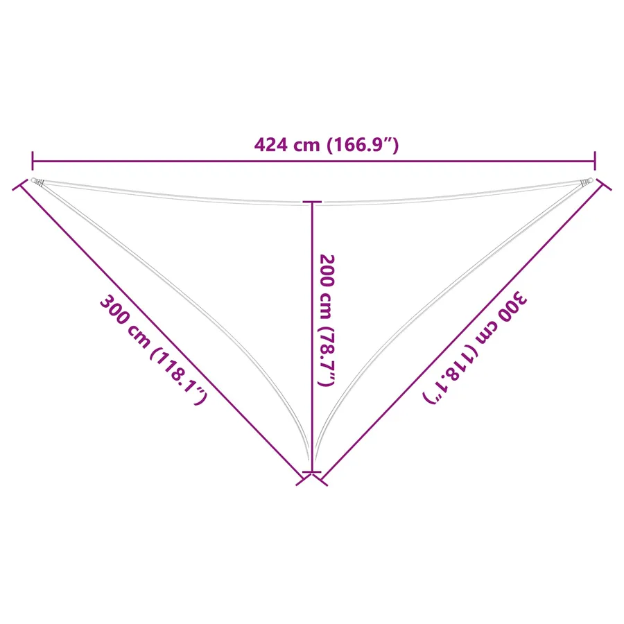 Voile d'ombre Gris clair et blanc 3 x 3 x 4,24 m - 10