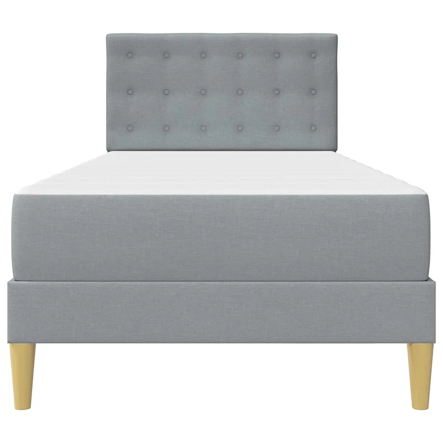 Cadre de lit avec matelas Gris clair 100 x 200 cm Tissu - 6