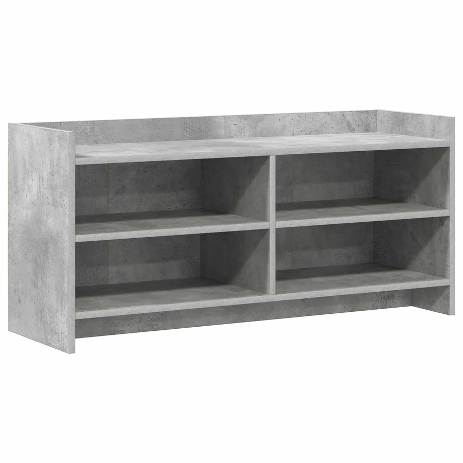 Meuble TV 100 x 33 x 47 cm Gris béton Bois d'ingénierie - 2