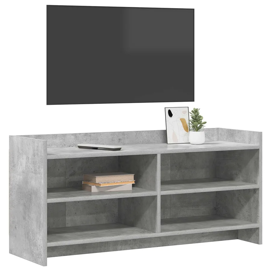 Meuble TV 100 x 33 x 47 cm Gris béton Bois d'ingénierie - 3