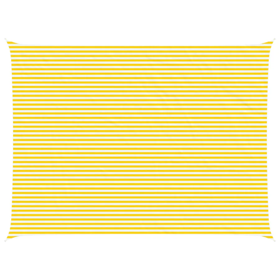 Voile d'ombre Jaune et blanc 8 x 6 m 100 % polyester Oxford - 2