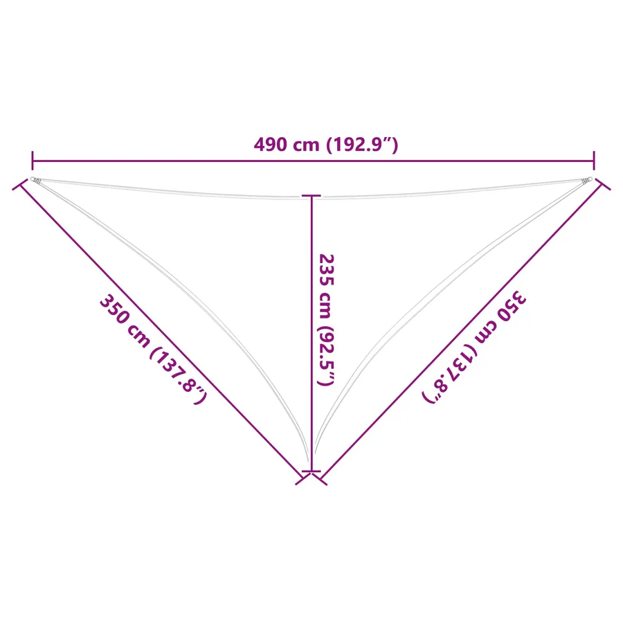 Voile d'ombre Bleu et Blanc 3,5 x 3,5 x 4,9 m - 10
