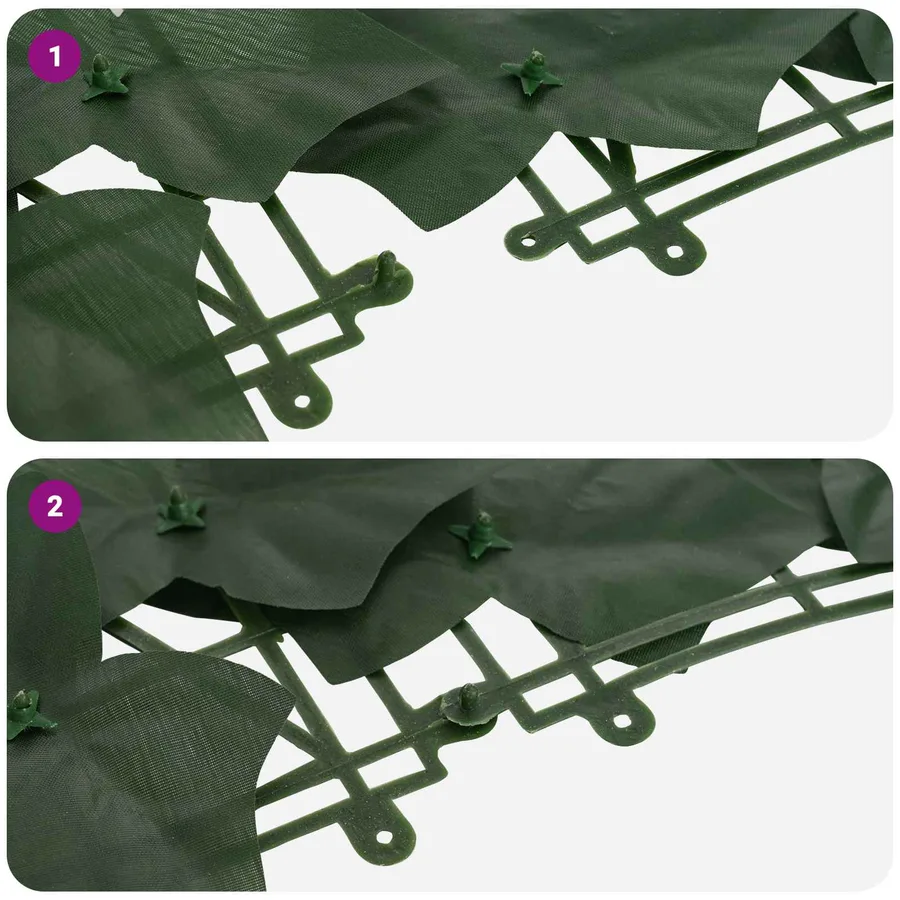 Écran de balcon avec feuilles Vert foncé 500 x 75 cm - 6