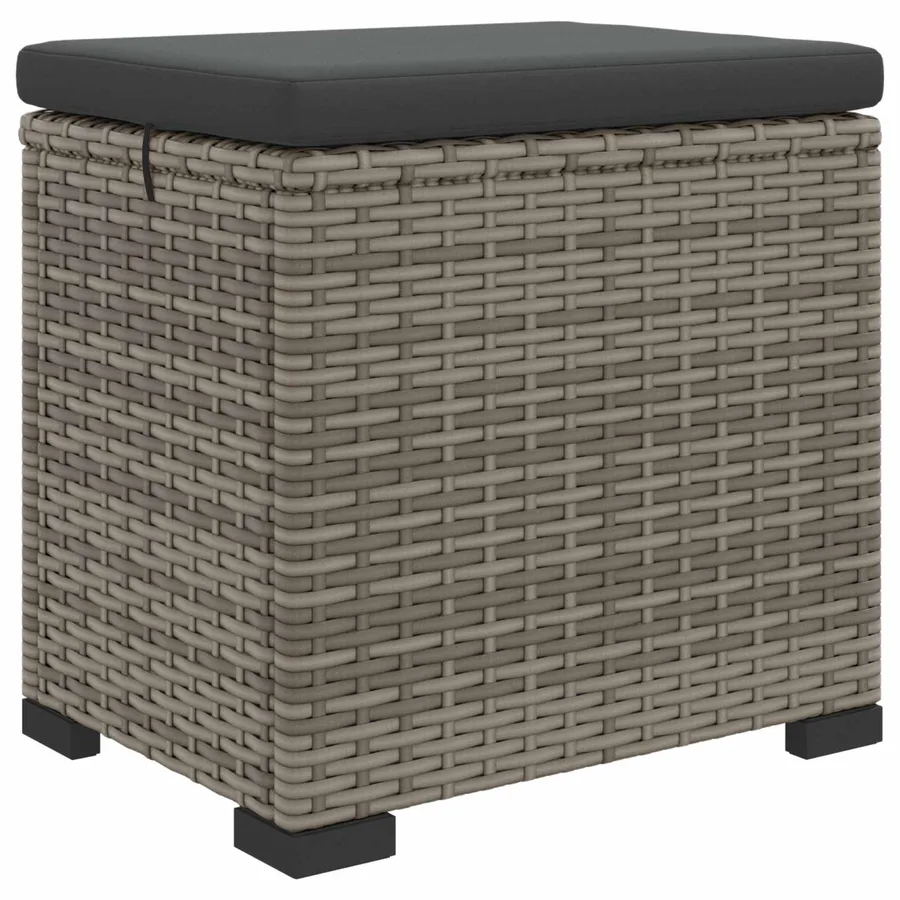 Pouf de jardin avec coussin 40 x 30 x 40 cm - 2