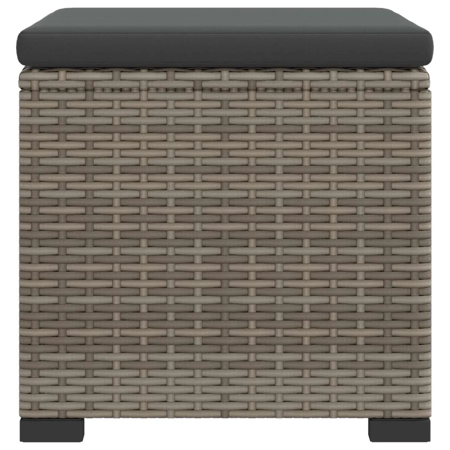 Pouf de jardin avec coussin 40 x 30 x 40 cm - 4