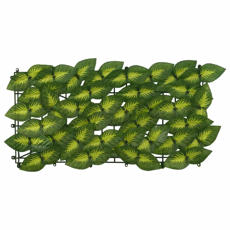 Écran de balcon avec feuilles Vert et jaune 300 x 100 cm - 3